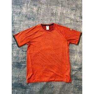 Adidas Orange Gray XA Adizero Memphis Print Short Sleeve Tee Mens Medium